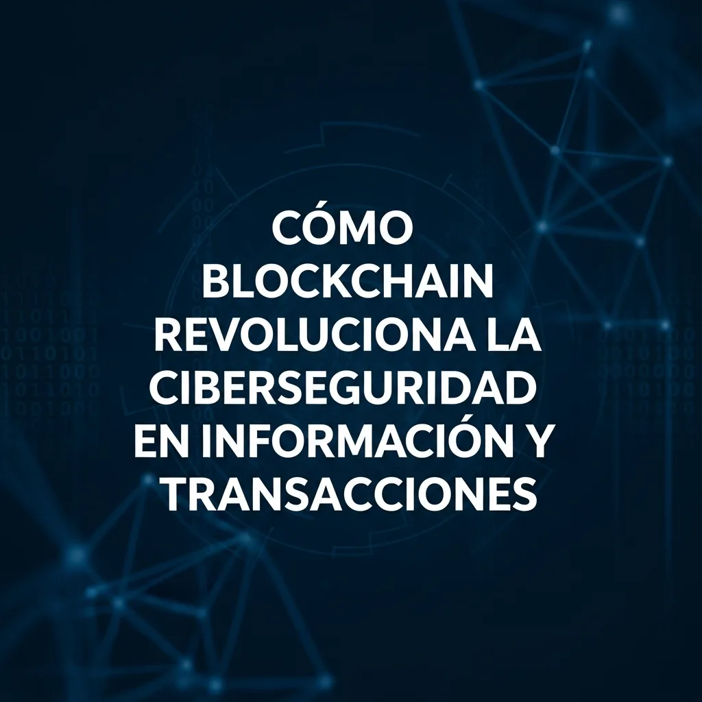 Cómo Blockchain Revoluciona la Ciberseguridad en Información y Transacciones