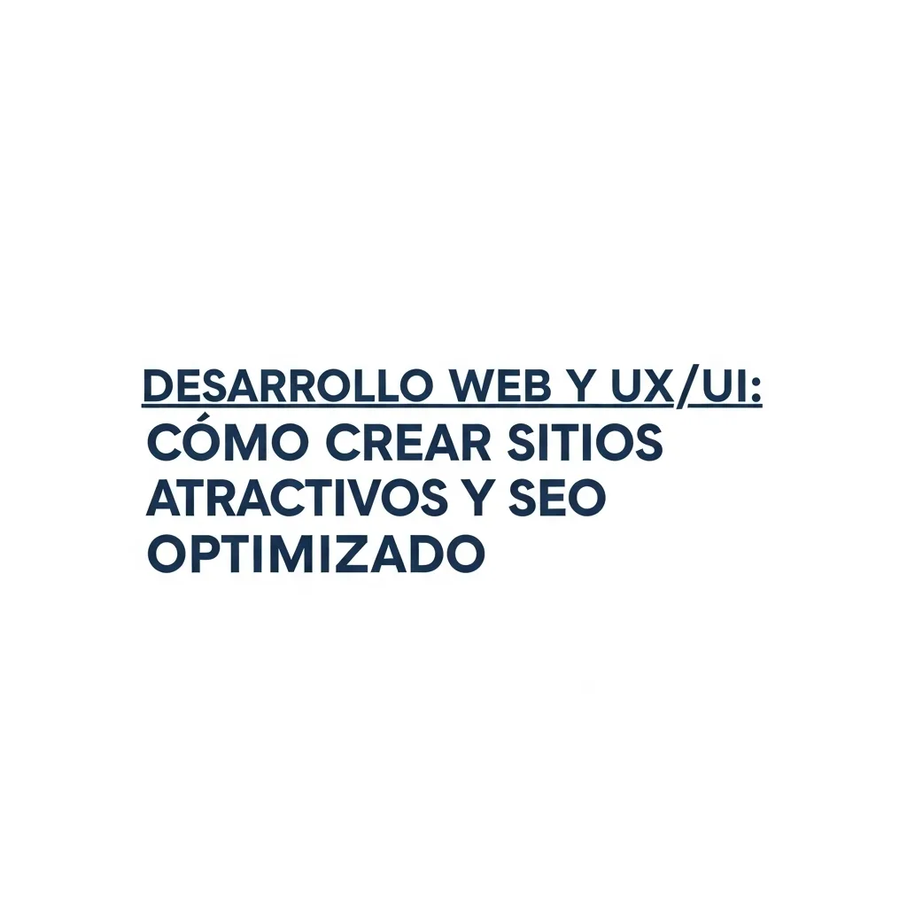 Desarrollo Web y UX/UI: Cómo Crear Sitios Atractivos y SEO Optimizado
