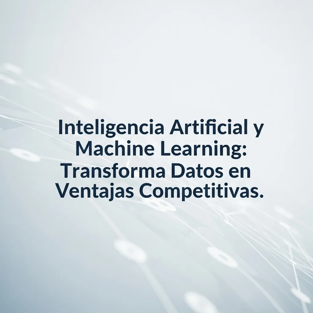 Inteligencia Artificial y Machine Learning: Transforma Datos en Ventajas Competitivas